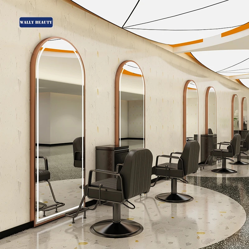 Wallybeauty Hairdressing Salon Styling Stations Led Lighting Salon Gold
