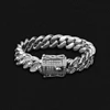 14mm Stainless Steel Ice Out Silver Bracelet