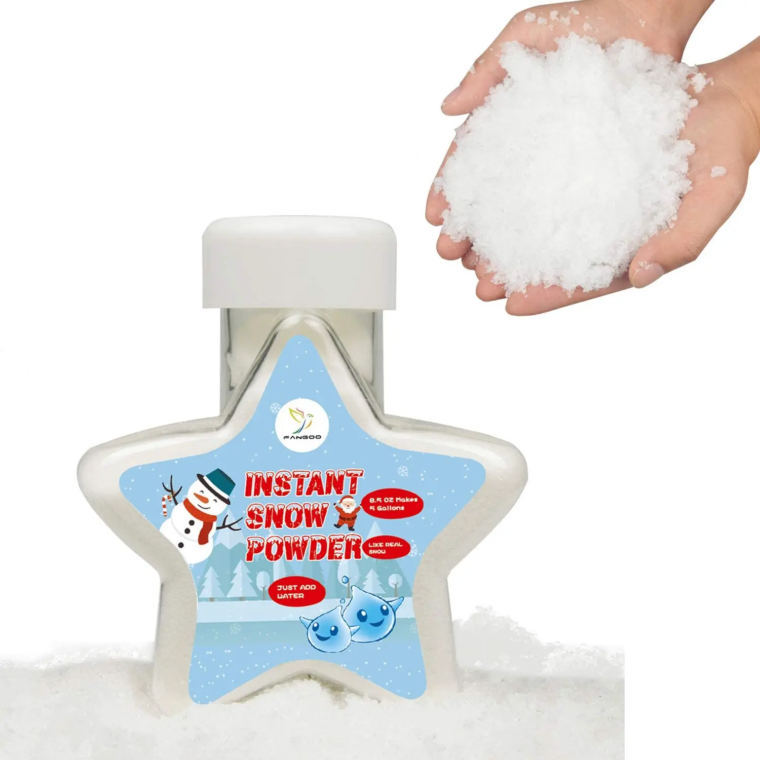 Snowonder Instant Snow Fake Artificial Snow, Also Great for Making Cloud Slime - Mix Makes 4 Gallons of Fake Snow