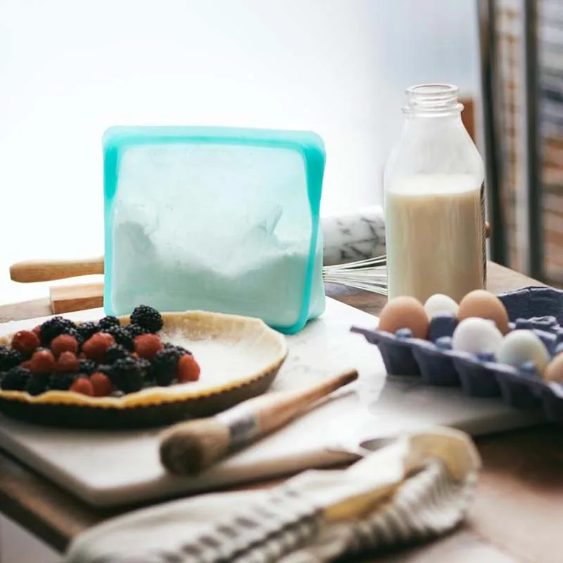 Экологически чистые многоразовые силиконовые пакеты для хранения пищевых продуктов LFGB без бисфенола А