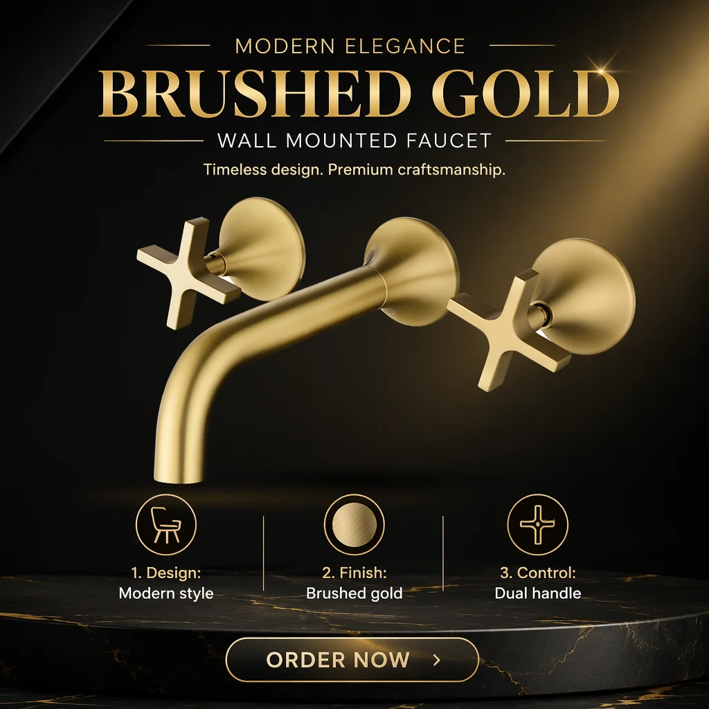 Wall-mounted concealed basin faucet