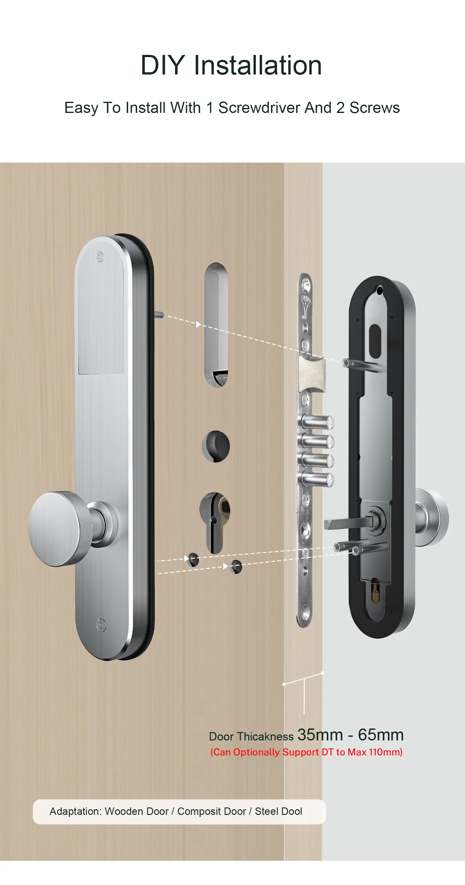Liliwise Grade C Security Smart Door Lock with Cloud Storage and OEM/ODM Support