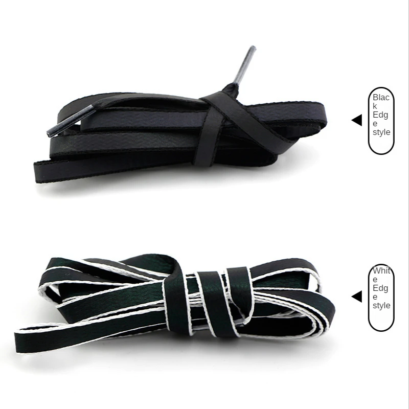 Colorful Holographic Reflective Polyester Shoelaces AJ1AF1 Anime Black & White Chameleon Laser Bootlaces for Sneakers