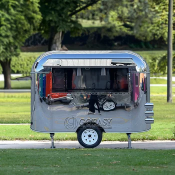 Airstream Food Trailer With DOT CE VIN Coffee Cart Outdoor Mobile Food Truck Mobile Coffee Truck Fast Vending Cart