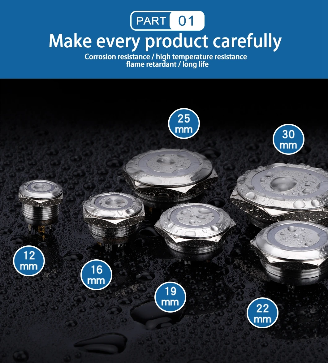 Momentary Latching Black Push Button Switch 1no1nc Spst 2no2nc Dpdt ...