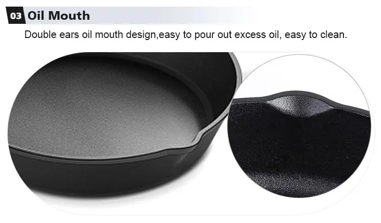 6 Inch Griddle Breakfast Cookware Steak Cast Iron Skillet Nonstick ...