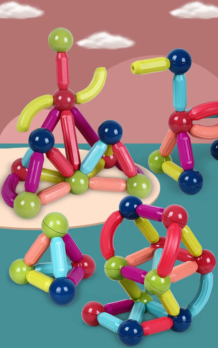 Constructor Blocks Set Toys For Kids Stick Rod Building