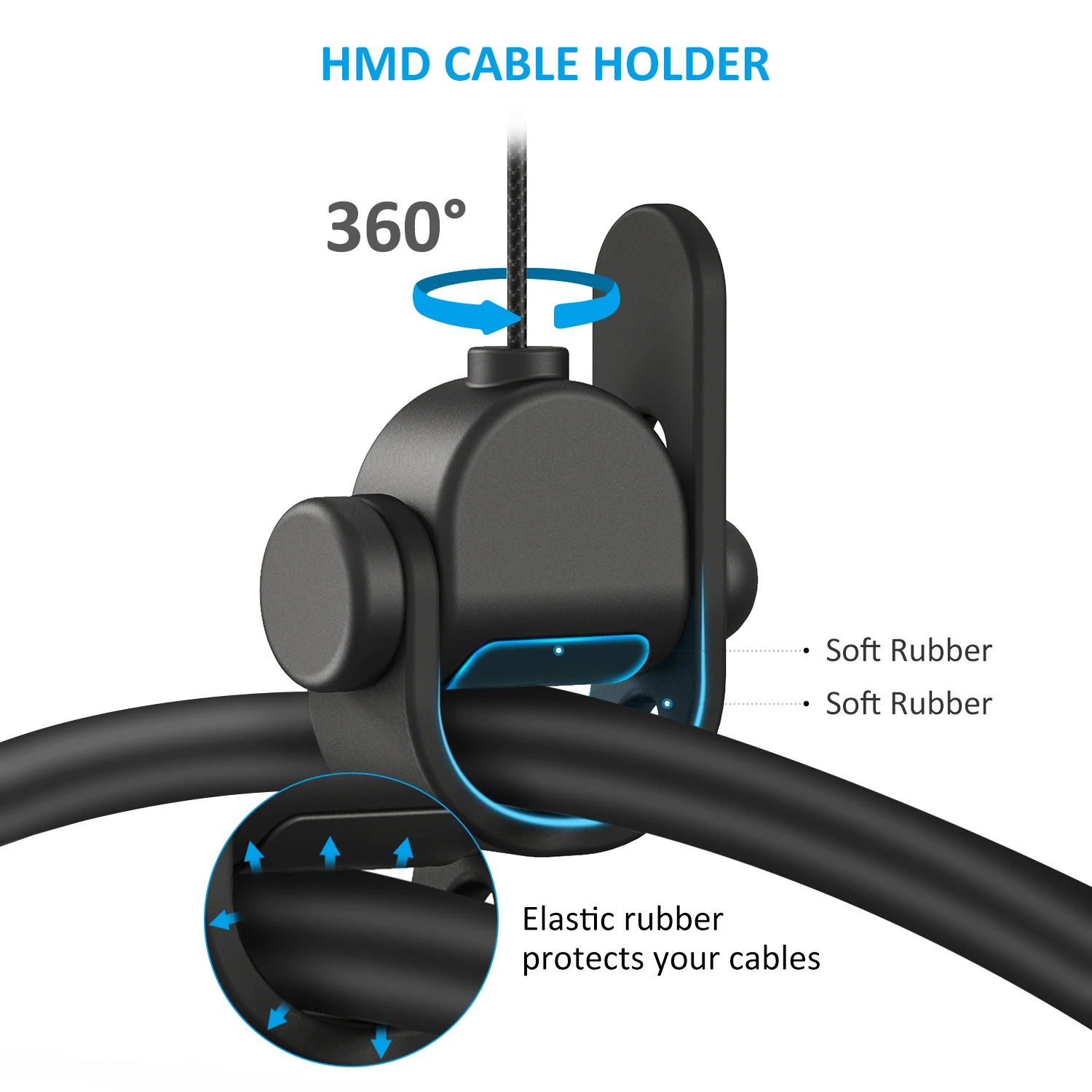 KIWI Design 3pcs Silent VR Cable Pulley System Cable Management for HTC Oculus Rifts/Sony PS/Valve Index VR