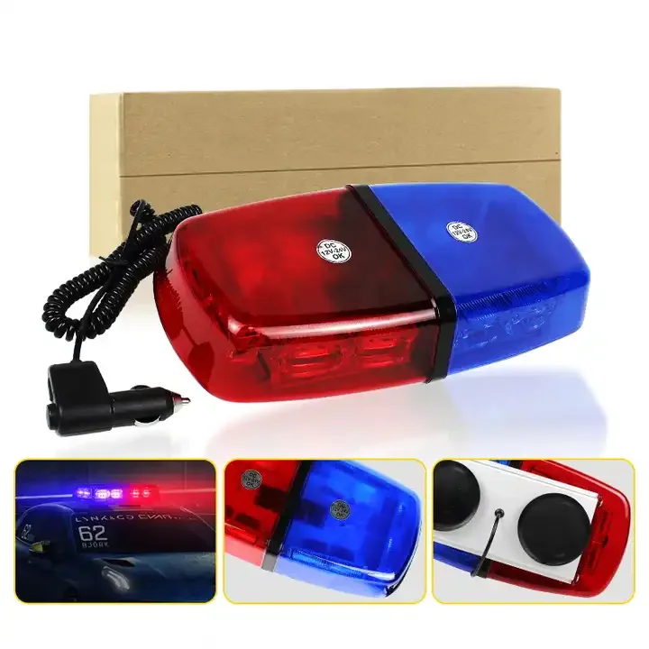 Wholesale Led Red And Blue Strobe Light Emergency Flashing Roof toop Magnetic Ambulance Hazard Beacon Light