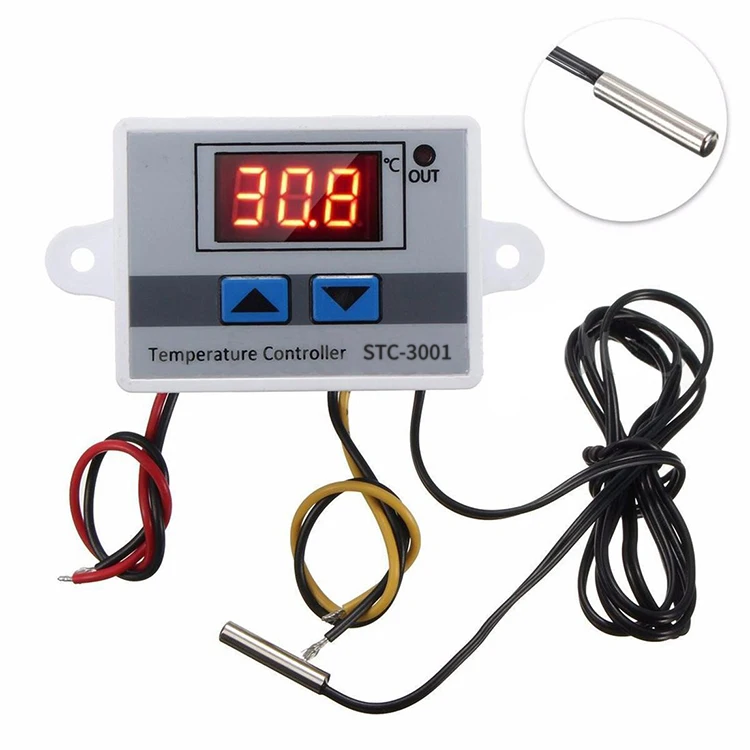 Digital Led Thermostat Control Switch Probe Xh-w3001 12v 24v 48v 110-220v 3 Months 10a Relay Temperature Controller