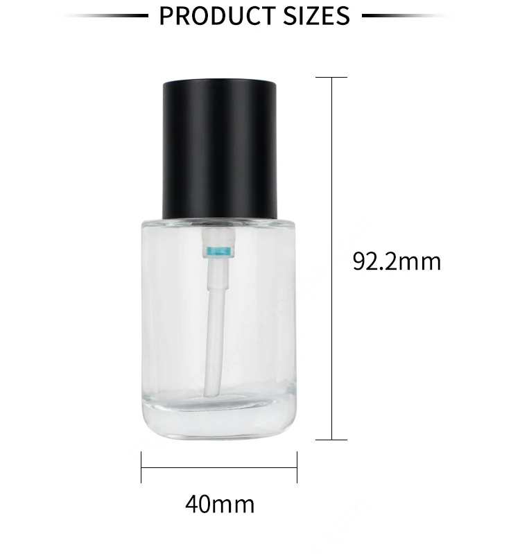 30Ml Cosmetic Foundation Lotion Glass Bottle With Pump factory