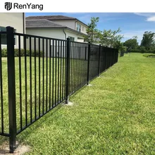 Metal Fence Supplies Outdoor House Backyard Perimeter Garden Black Material Iron Fence Steel Fence Panels