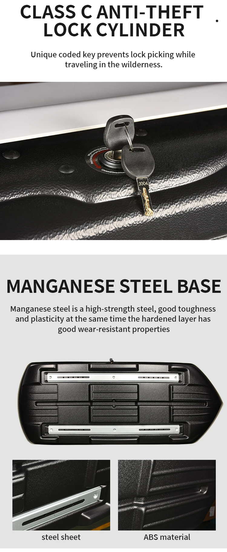 SUV Auto Refitting Accessories CAR Roof Top Luggage Cargo Carrier Box W300 450L Roof Box for Off-road 4x4 Roof Bag factory