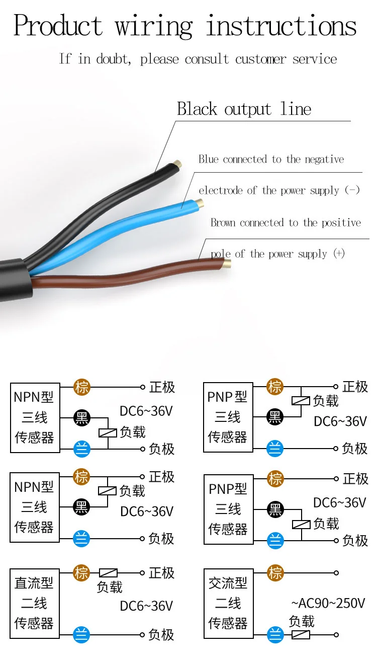 BXUAN  2-wire inductive proximity switch sensor  M8  M12   Ip67  Non Flush 4mm/6mm detection distance PNP proximity sensor 12 v factory