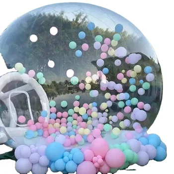 Outdoor Transparent Inflatable Bubble Tent Heated Inflatable Bubble  Dome Tent With Balloons