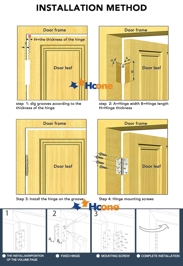Hoone Stainless Steel 180 Degree Folding 4 5 Inch Heavy Duty Hinge
