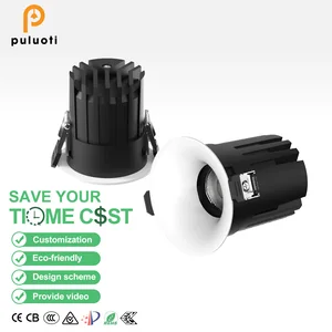 PULUOTI Custom Superbright LED Spotlight 8W-15W 3CCT 75mm Recessed Ceiling Spot Lights IP20 for Home and Office Lighting White