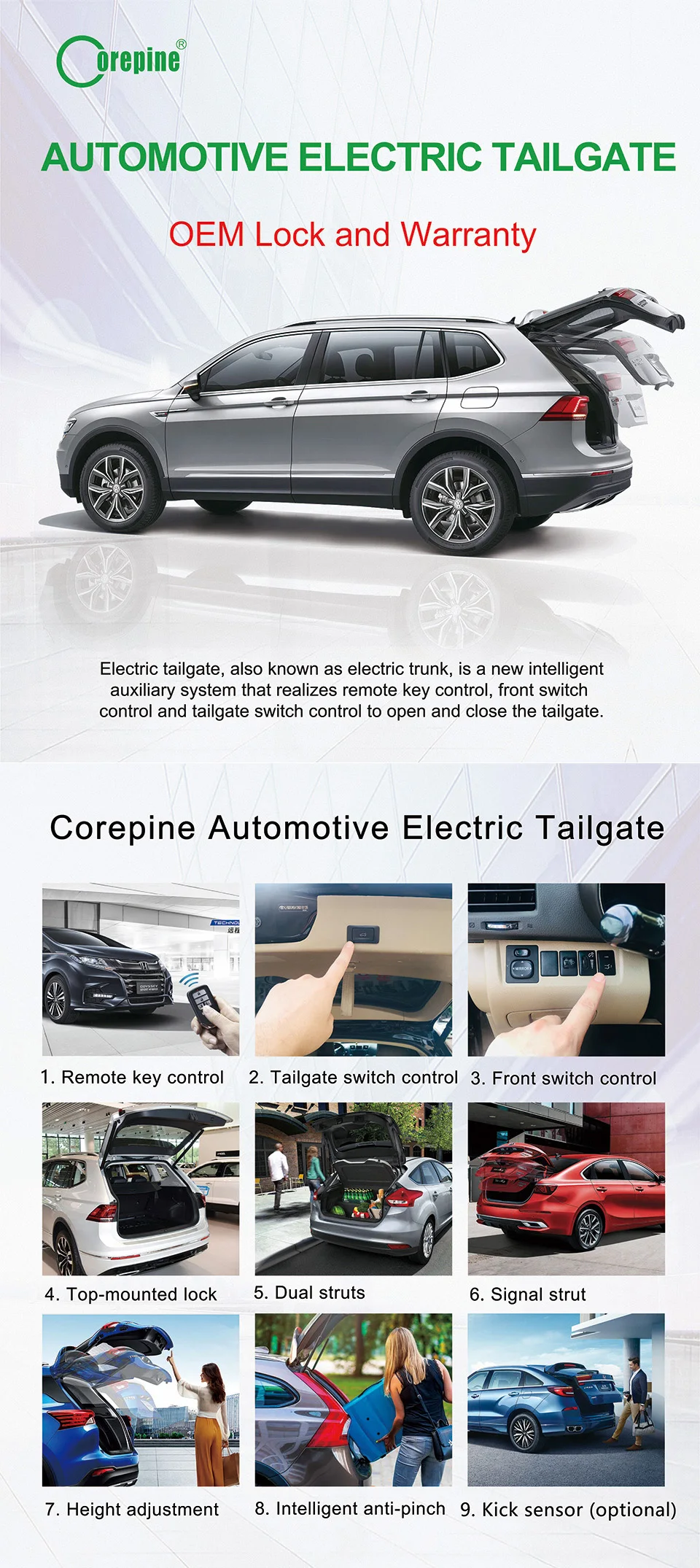 Smart Electric Power Automatic Car Tailgate Lift System Kit New Condition for 2022 Toyota Harrier & Venza factory