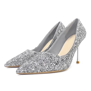 Fashionable Sweet High-heeled Shoes Thin High-heeled Shoes Delicate Thin Shallow Mouth Pointed Women's High-heeled Shoes