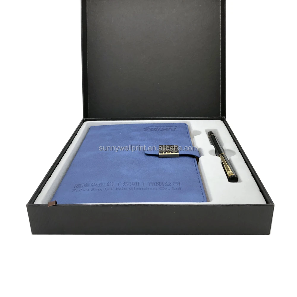 Customized Moleskin Pu Leather Notebook Leather Cover Journal With Gift