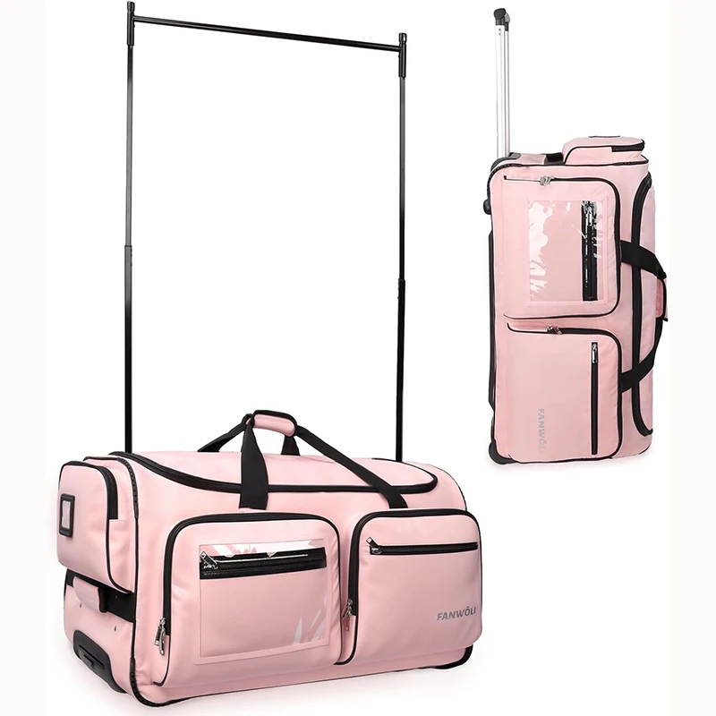 Free Sample Dance Bag with Garment Rack Upgraded Stable System & Fabric Rolling Garment Bags with Wheels