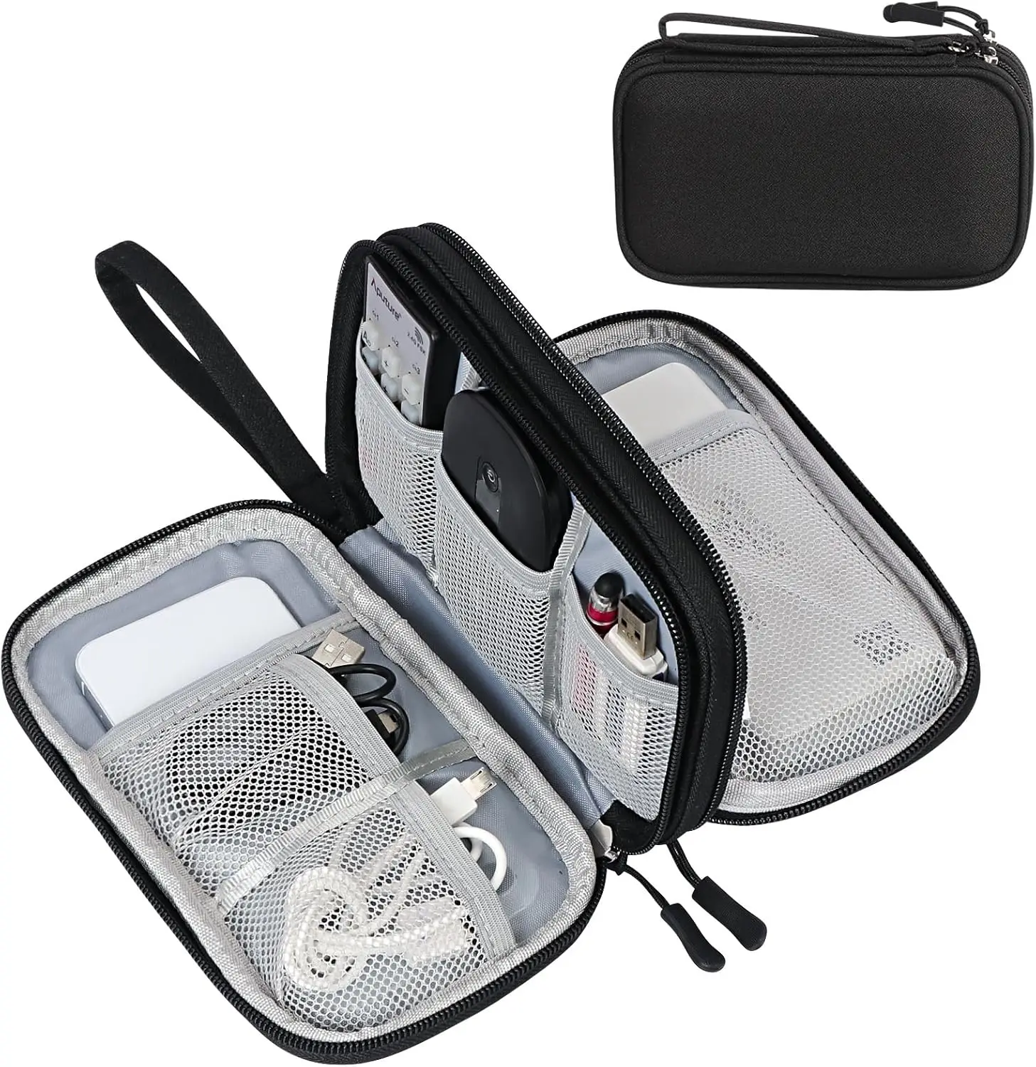 Travel Bag Pouch Electronic Accessories Carry Case for Switch Oled Portable Waterproof Double Layers Storage Bag