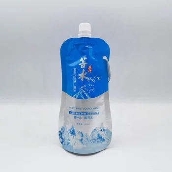 500ml aluminum foil recycle stand up mineral water spout pouch refill drink packaging squeeze liquid juice beverage sauce bag