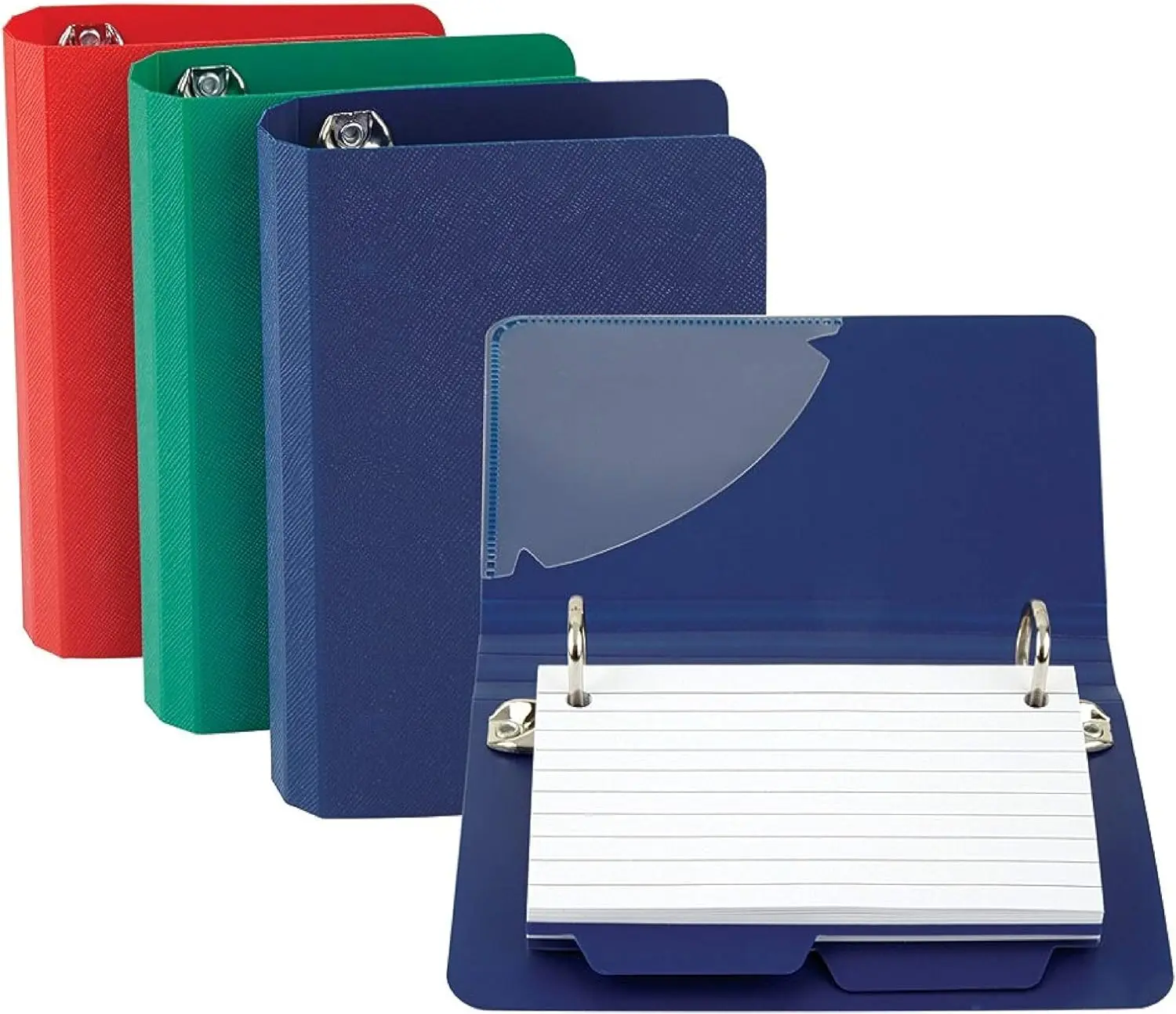 3x5 card binder Amazon.com : 3x5 Lined Index Cards with Ring Binder Holder and Dividers,  100 Ruled Cards, Blue : Office Products