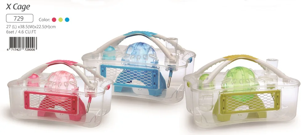729 Modern X Shape Easy to Clean Rat Hamster Accessories Cage Pet Houses Furniture