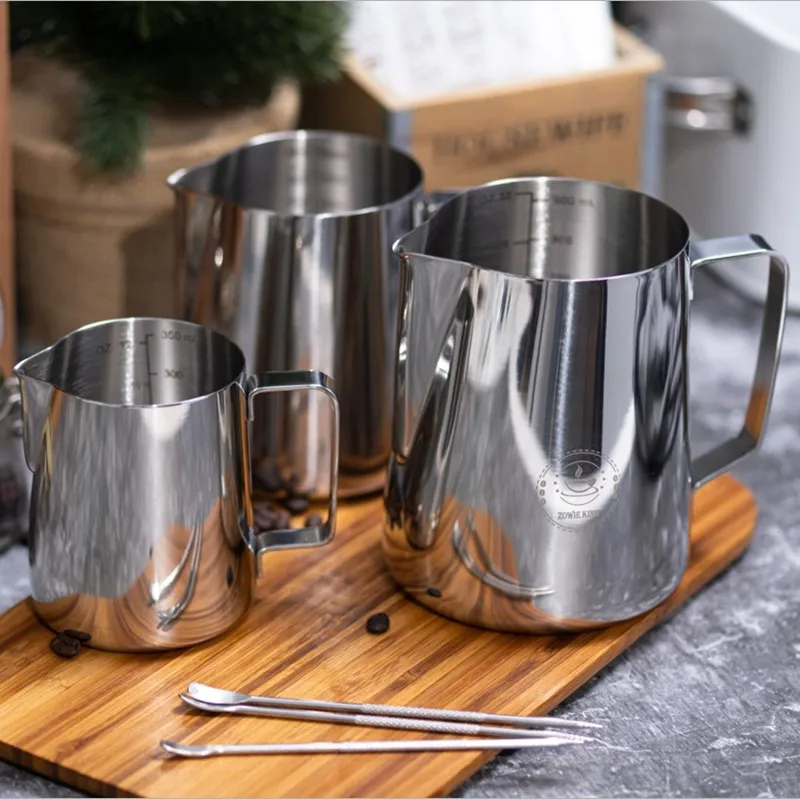 1pc Milk Frothing Pitcher, Stainless Steel Steaming Pitcher, Milk