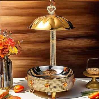 Hotel Buffet Stainless Steel Luxury Hanging Food Heater Chafing Dish Food Warmer Set for Parties Events Wedding Camping
