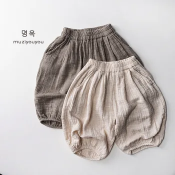Children's Fashion Loose Wide Leg Baby Pants Anti-Mosquito Cotton Summer New Japanese Korean Style for Toddler Boys Girls Shorts
