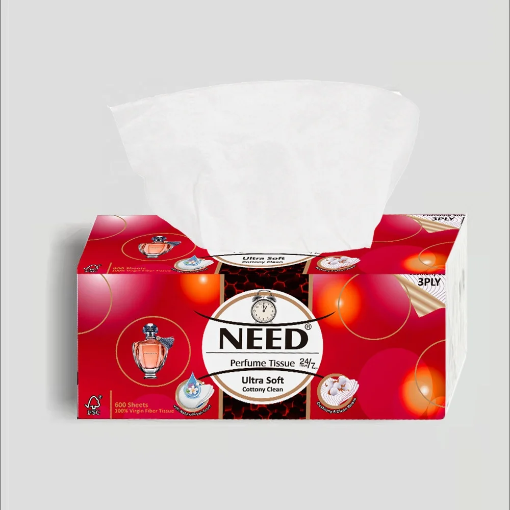 Facial Tissue 2ply 3ply 4ply 150sheets 600sheets Facial Tissue Paper