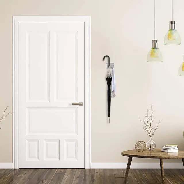 CUSTOM OEM Double Clip Mop Holder Wall Mount Space-Saving Stainless Steel Mop and Broom Holder with Hook Silver