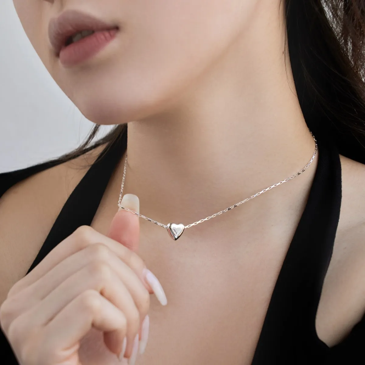 KAKODIY luxury design exquisite Korean style heart-shaped necklace 18K gold-plated jewelry 925 Sterling Silver accessories women's necklace detail 2