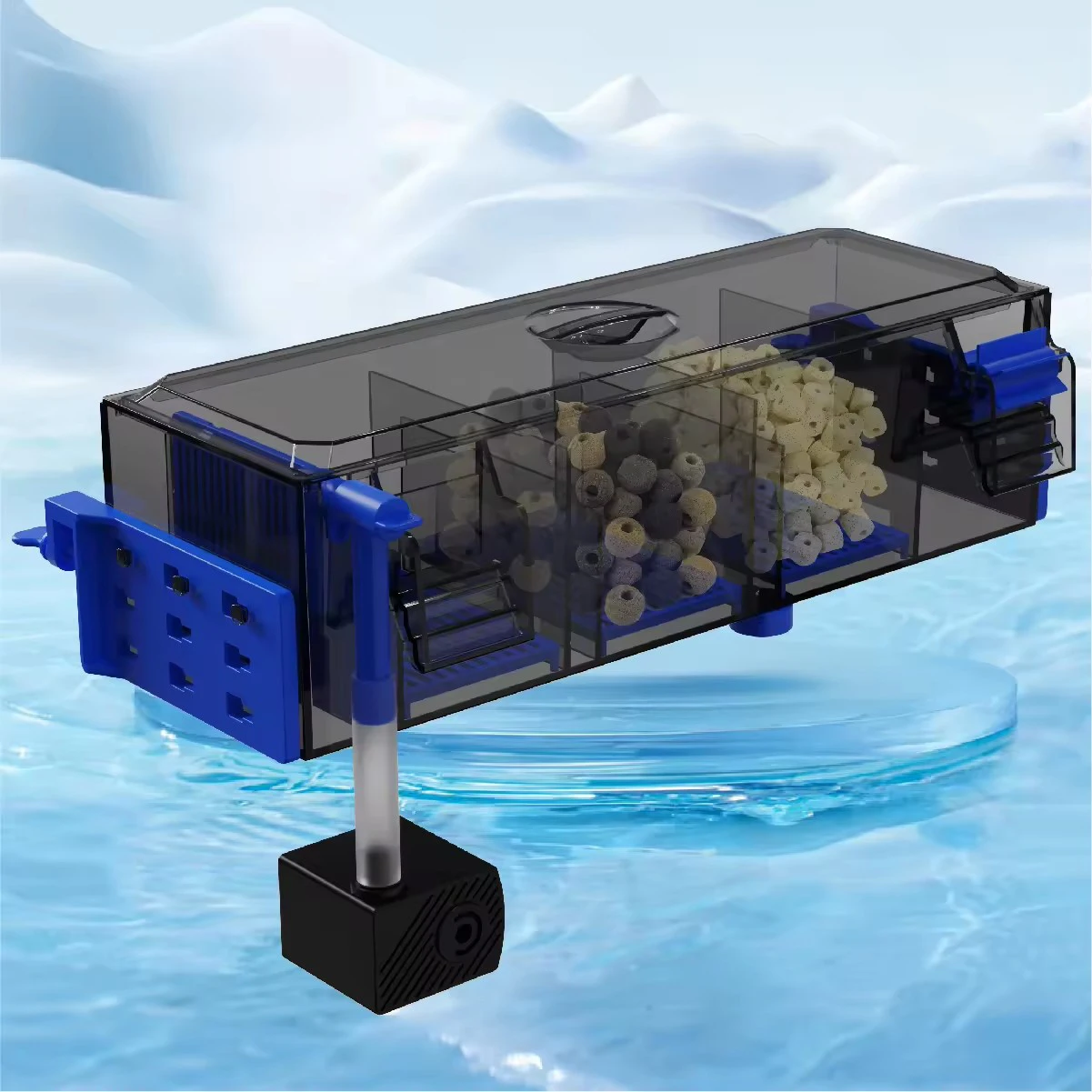 box filter for fish bowl New Arrival 110V/220V Hang on Aquarium Filter Small Fish Tank Box Filter  for Aquarium Filtration
