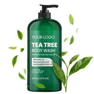 Refreshingly Deep Cleansing Organic Peppermint Oil Tea Tree Oil Body Wash Shower Gel Nourishing Feminine Wash for Niacinamide