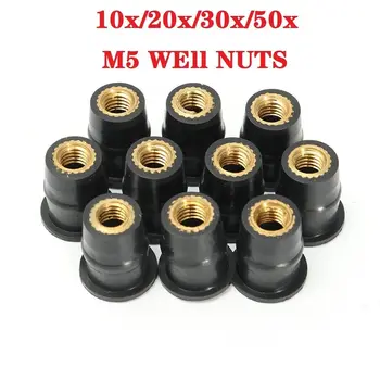 StarknightMT 5mm Well Nut Rubber Set – M5 X 15mm, Fits Kawasaki Ninja 300/400, Z125, Z800, Z1000, ZZR600