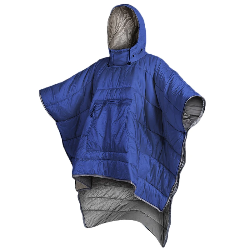 Premium Camping Sleeping Bag Winter Outdoor Cloak Cape Extreme Weather Warm/Waterproof/Windproof Hooded Blanket with Stuff Sack Honcho Poncho Wearable Hoodie Blanket
