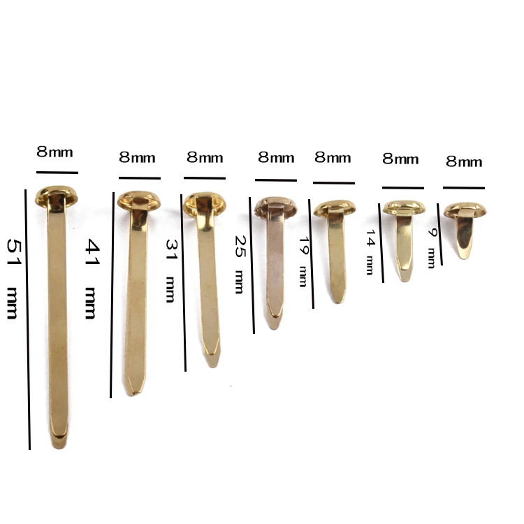 Cheap Paper Fasteners Brads,Brass Plated Brad Pins In Different Size - Buy  Brad Sizes,Brass Plated Brad Pins,Cheap Paper Fasteners Brads Product on