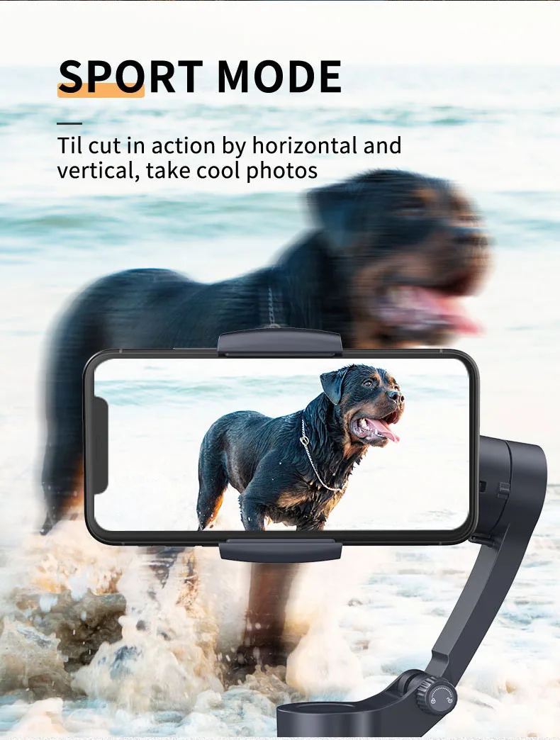 FY3 3-Axis USB Charging Gimbal Universal Adjustable Direction for Smartphone Video Photography Handy Camera Gimbal Mobile Phone