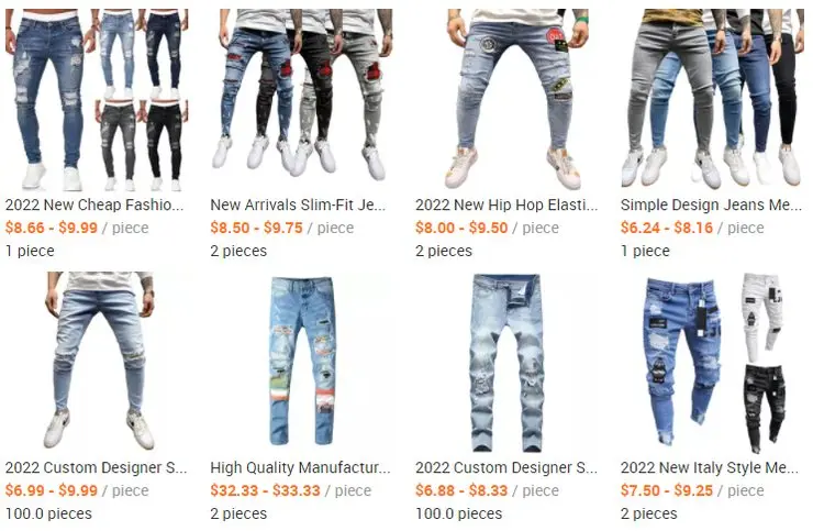 Atacado Fashion Men Skinny Fit Denim Jeans rasgado High Stretch Calças Blue  Jeans for Men Denim cargo - China Homens Jean e Jeans preço
