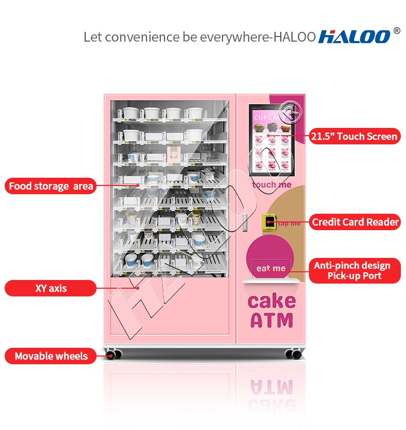 Refrigerated Cake Vending Machine Food Cupcake Vending Machine For Sale