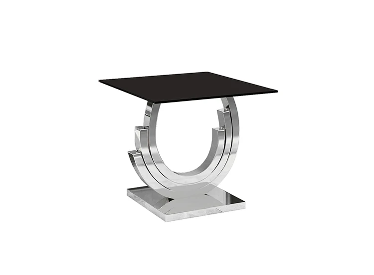Möbel Edelstahl Wohnzimmermöbel Eck-Tisch-Set – Detail 1