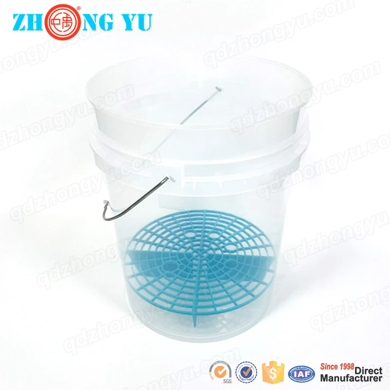 5 Gal Plastic Clear Car Wash Bucket With Gamma Lid And Dust Filter Buy Wash Buckt Car,Grit