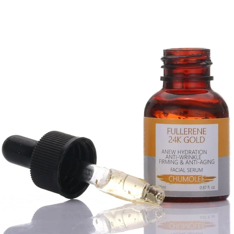 CHUMOLEE Moisturizing Hydrating Anti Aging Firming Anti Wrinkle Fullerene 24K Gold Facial Serum 25ml