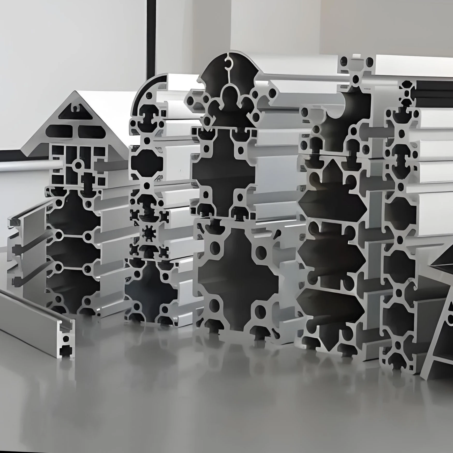 Profil din aliaj de aluminiu 2020 4040 4080 3030 3060 6060 rezistent pentru banc de lucru industrial, cadru transportor, linie de asamblare