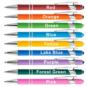 Hot Selling Promotional New Multifunction Stylus Soft Touch Screen Ball Pen with Custom Print Logo for Mobile Phone School