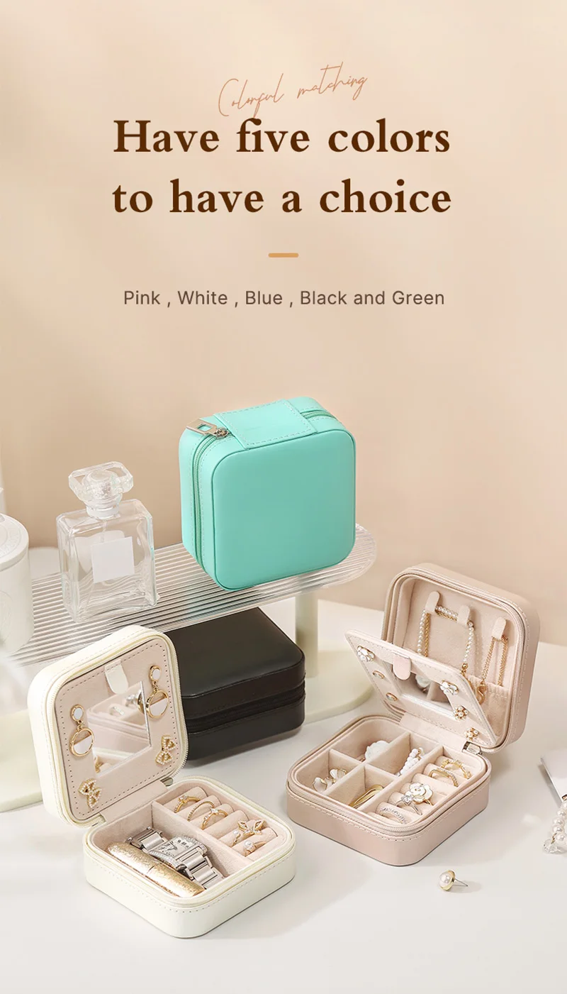 Wholesale Luxury Handmade Square Small Travel Jewelry Box Organizer