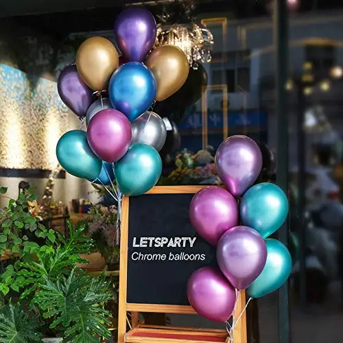 2021 Customized Amazon Hot Chrome 5inch Latex Metallic Balloons For Globos Decorations Wedding Party Decorated Ballon